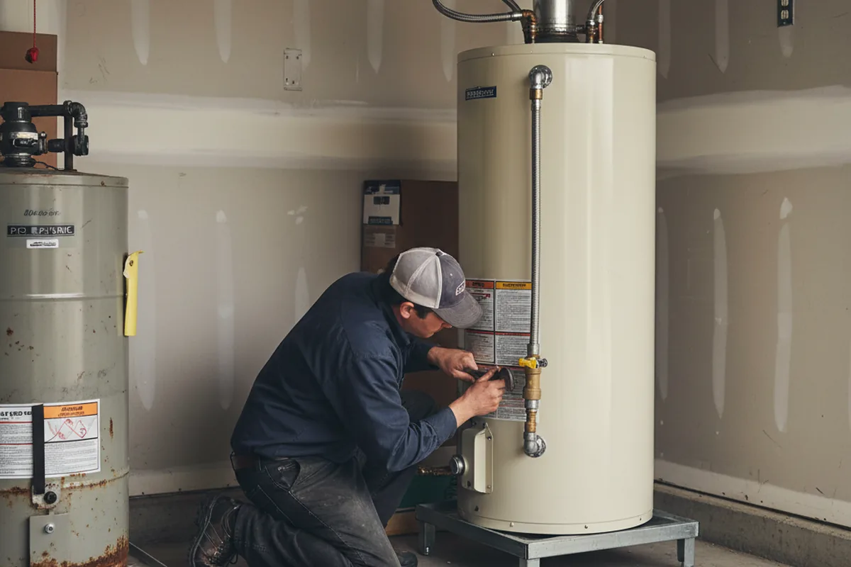 Water heater and shutoff valve replacement in Streetman